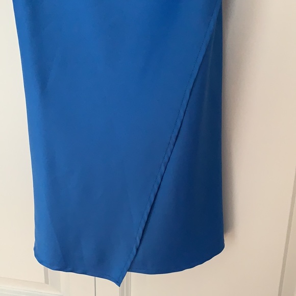 Dynamite Beatrix Blue Satin Dress (New With Tag) - Picture 6 of 7